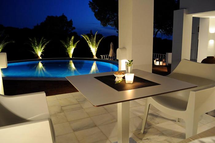 hotel village cala vadella ibiza pool side view
